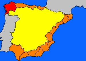 Kaart Spaanse Costas – Costa de Galicia