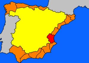 Kaart Spaanse Costas – Costa de Valencia
