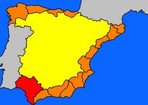 Kaart Spaanse Costas – Costa de la Luz